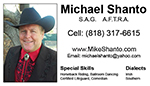 Business Card for Mike Shanto, Actor