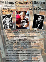 Johnny Crawford Collection Flyer for Valley Relics Museum in Van Nuys, California.